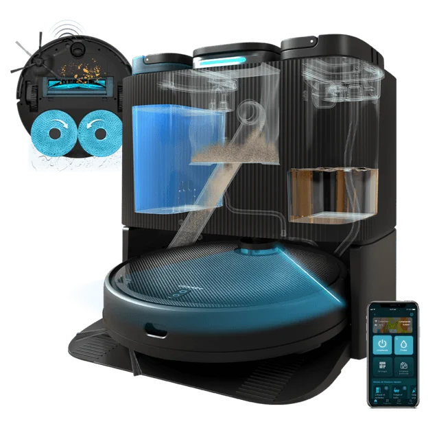 Conga 11090 Spin Revolution Home&Wash con base de autovaciado y autolimpieza y secado de fregonas