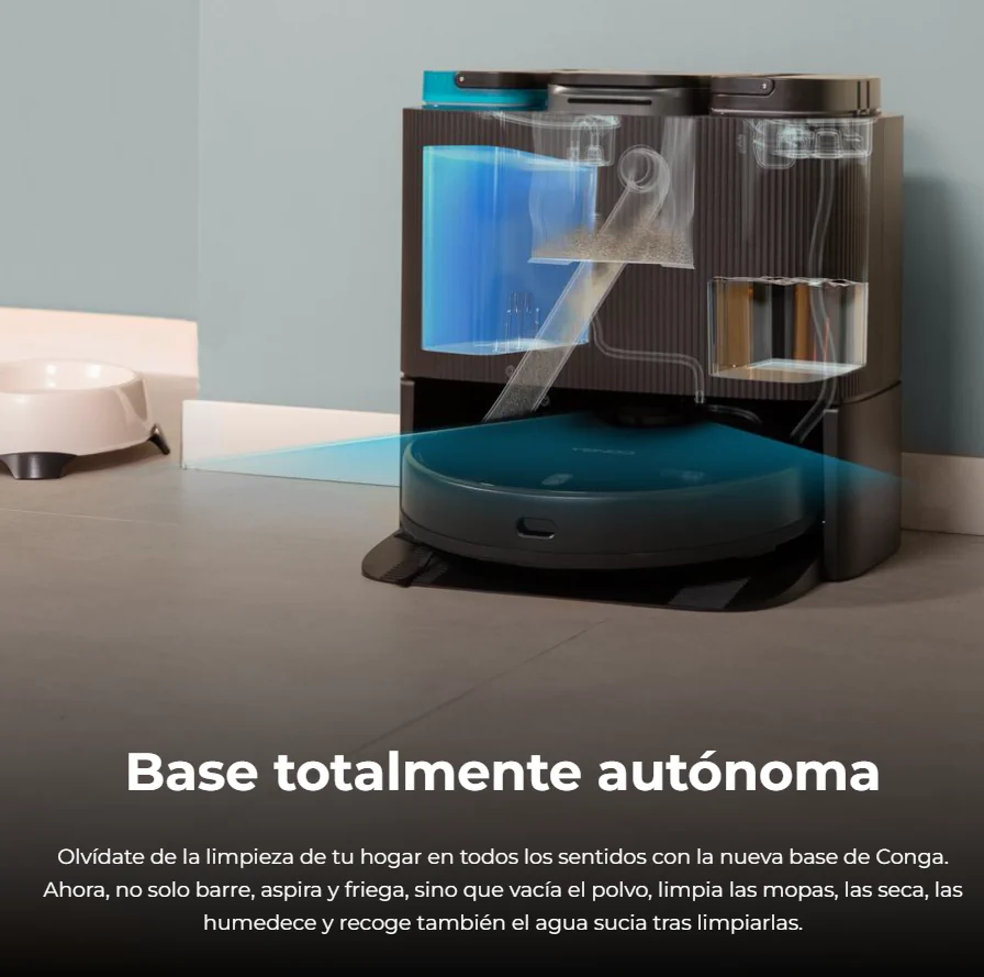 Conga 11090 Spin Revolution Home&Wash con base totalmente autonoma