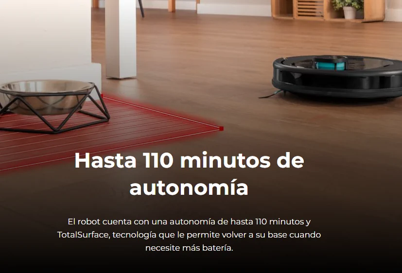 Conga 7490 y base de autovaciado con 110 minutos de bateria