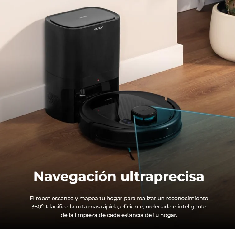 Conga 7490 y base de autovaciado con laser para navegacion ultraprecisa