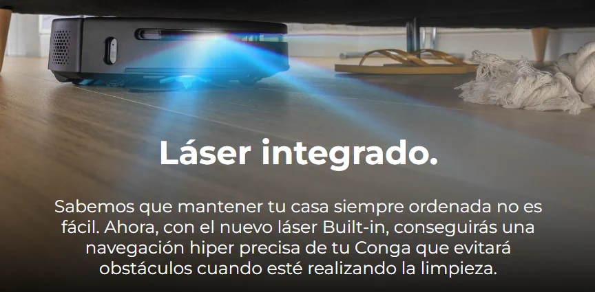 Conga 12090 Twice Roller Home&Fill con láser integrado para navegación ultra precisa